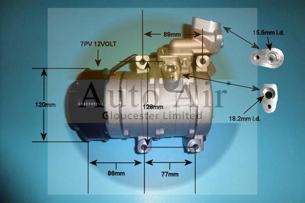 Auto Air Gloucester 14-6210P - Компрессор кондиционера autosila-amz.com