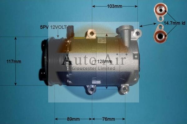 Auto Air Gloucester 14-0099 - Компрессор кондиционера autosila-amz.com