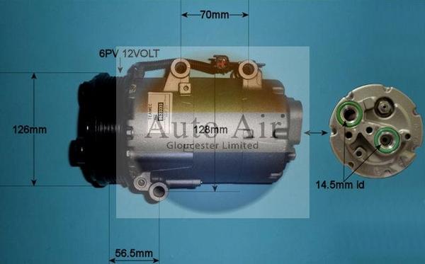 Auto Air Gloucester 14-0097R - Компрессор кондиционера autosila-amz.com