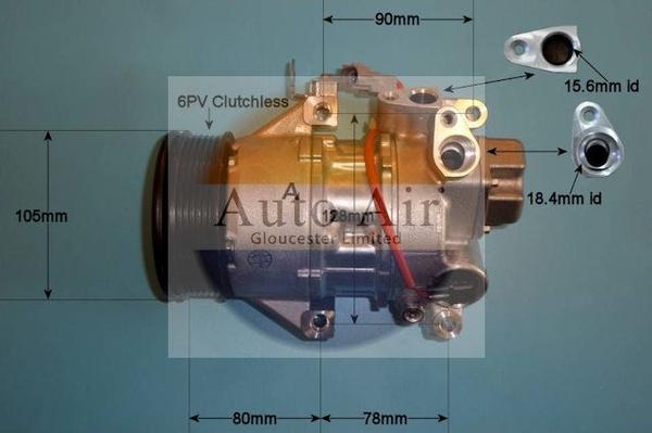 Auto Air Gloucester 14-0055 - Компрессор кондиционера autosila-amz.com