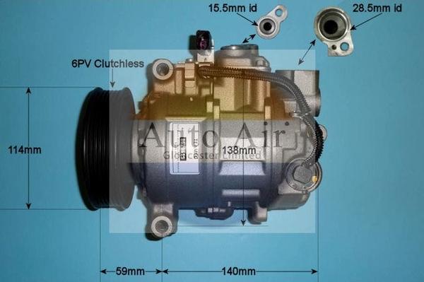 Auto Air Gloucester 14-0085R - Компрессор кондиционера autosila-amz.com