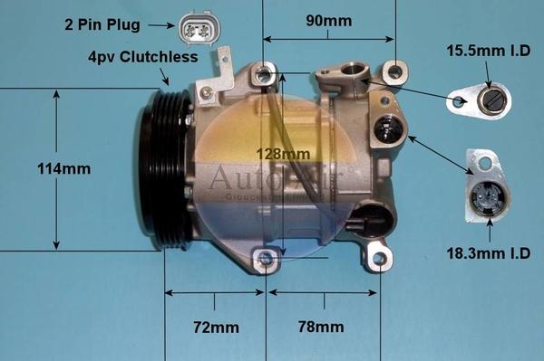 Auto Air Gloucester 14-0199P - Компрессор кондиционера autosila-amz.com