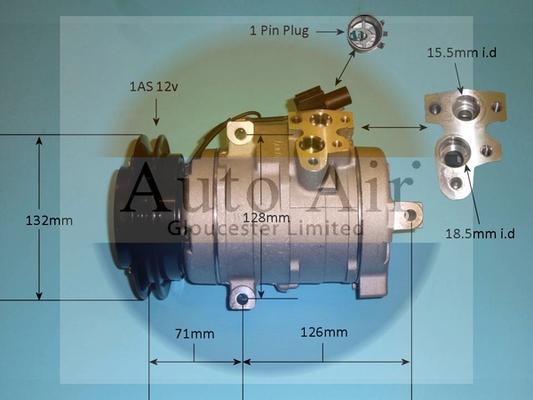 Auto Air Gloucester 14-0185P - Компрессор кондиционера autosila-amz.com