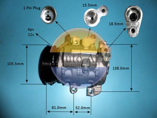 Auto Air Gloucester 14-0843 - Компрессор кондиционера autosila-amz.com