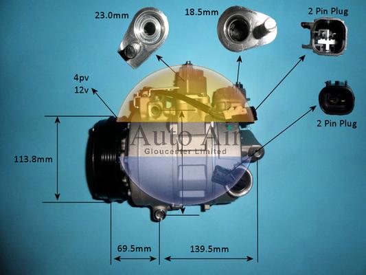 Auto Air Gloucester 14-0834P - Компрессор кондиционера autosila-amz.com