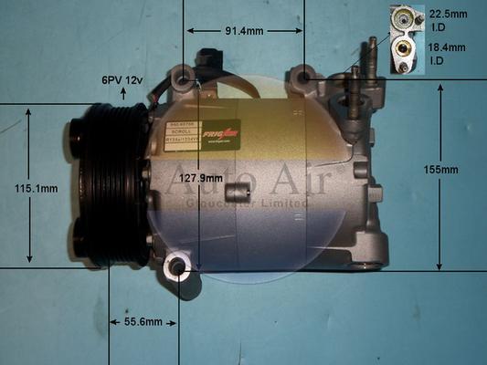 Auto Air Gloucester 14-0837P - Компрессор кондиционера autosila-amz.com