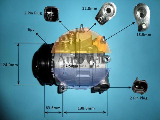 Auto Air Gloucester 14-0822P - Компрессор кондиционера autosila-amz.com