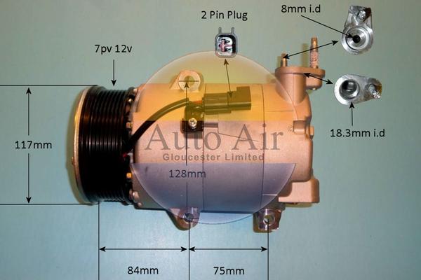 Auto Air Gloucester 14-0356P - Компрессор кондиционера autosila-amz.com