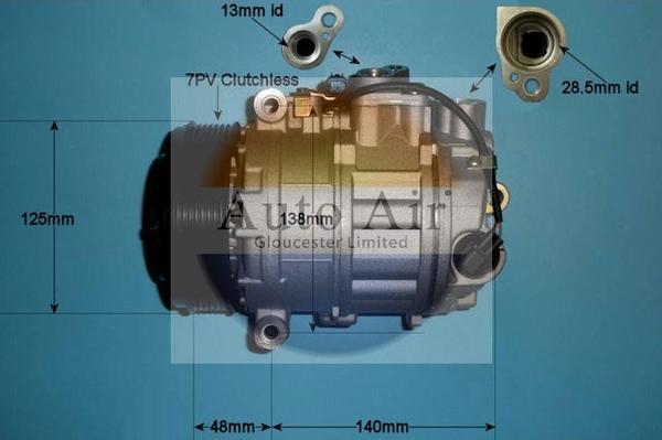 Auto Air Gloucester 14-0308P - Компрессор кондиционера autosila-amz.com