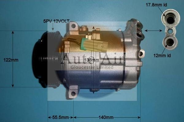 Auto Air Gloucester 14-0333P - Компрессор кондиционера autosila-amz.com