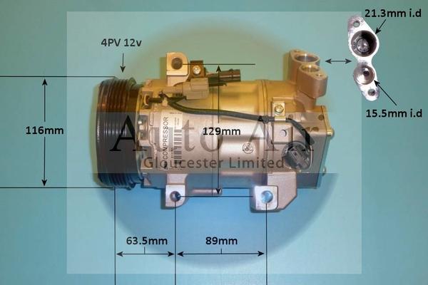 Auto Air Gloucester 14-0298 - Компрессор кондиционера autosila-amz.com