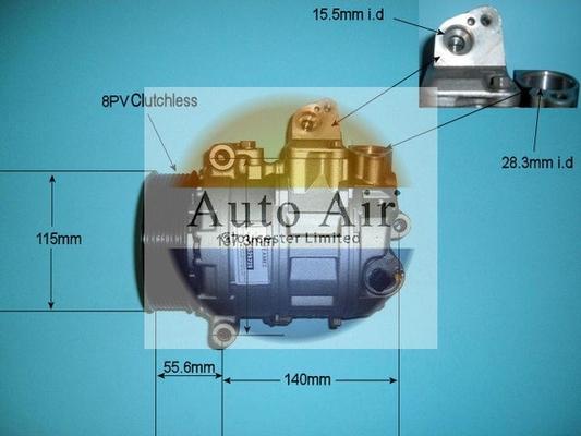 Auto Air Gloucester 14-0267R - Компрессор кондиционера autosila-amz.com