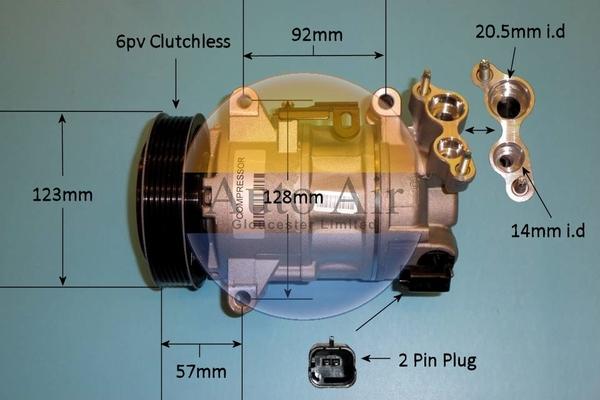 Auto Air Gloucester 14-0231 - Компрессор кондиционера autosila-amz.com