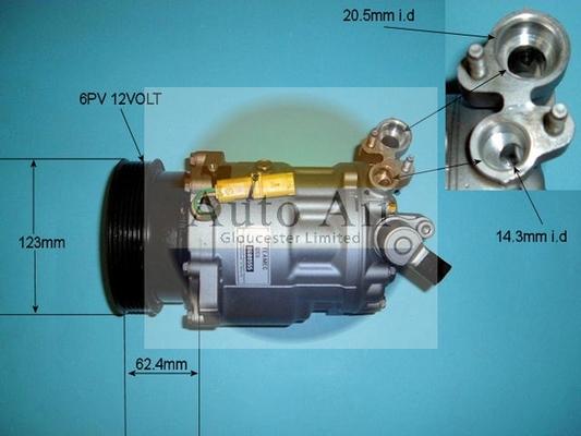 Auto Air Gloucester 14-0221R - Компрессор кондиционера autosila-amz.com