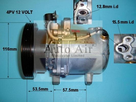 Auto Air Gloucester 14-0228 - Компрессор кондиционера autosila-amz.com