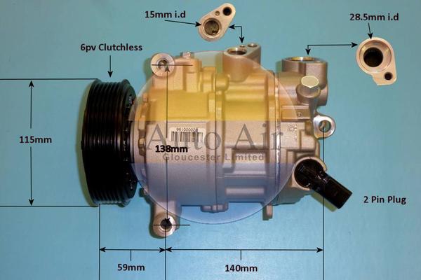 Auto Air Gloucester 14-0762P - Компрессор кондиционера autosila-amz.com