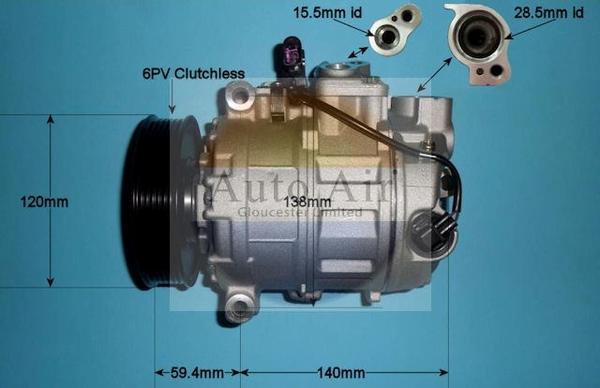 Auto Air Gloucester 14-1456P - Компрессор кондиционера autosila-amz.com