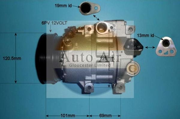 Auto Air Gloucester 14-1513P - Компрессор кондиционера autosila-amz.com