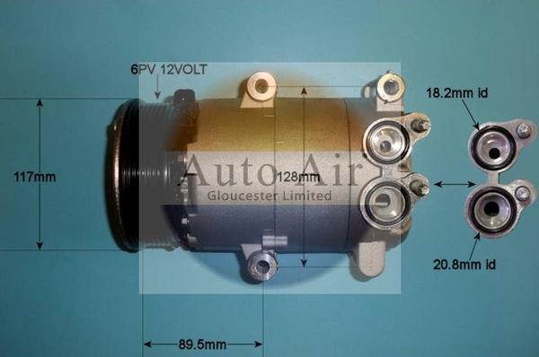 Auto Air Gloucester 14-1047P - Компрессор кондиционера autosila-amz.com