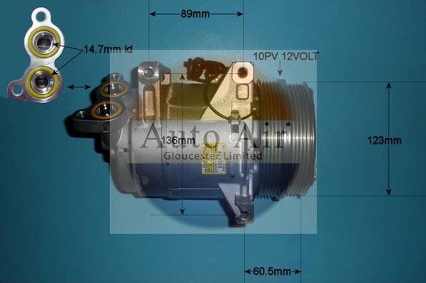 Auto Air Gloucester 14-1000 - Компрессор кондиционера autosila-amz.com