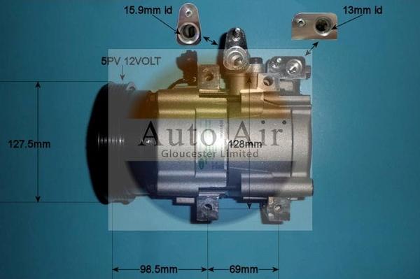 Auto Air Gloucester 14-1027 - Компрессор кондиционера autosila-amz.com