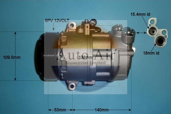 Auto Air Gloucester 14-1145P - Компрессор кондиционера autosila-amz.com