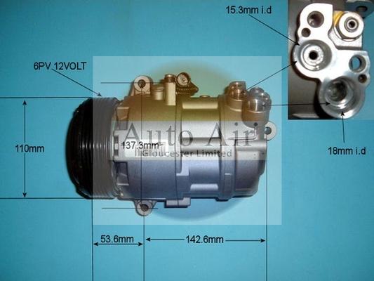 Auto Air Gloucester 14-1145R - Компрессор кондиционера autosila-amz.com