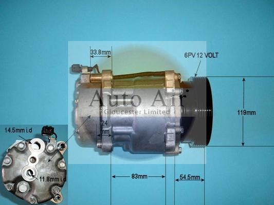 Auto Air Gloucester 14-1100P - Компрессор кондиционера autosila-amz.com