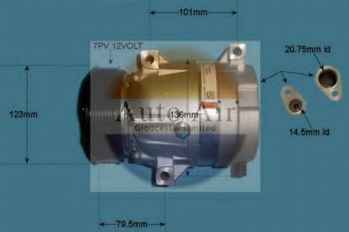 Auto Air Gloucester 14-1114 - Компрессор кондиционера autosila-amz.com