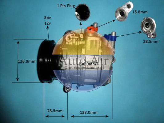 Auto Air Gloucester 14-1112P - Компрессор кондиционера autosila-amz.com