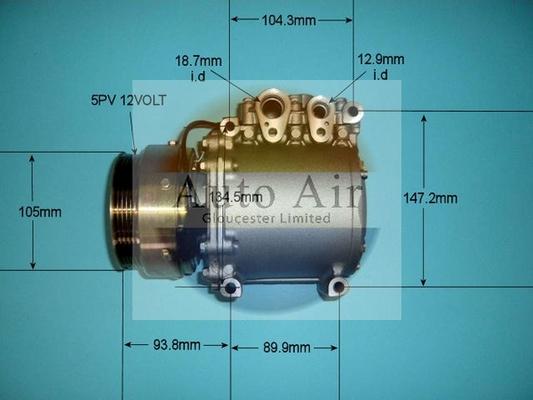 Auto Air Gloucester 14-1189P - Компрессор кондиционера autosila-amz.com