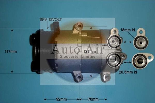 Auto Air Gloucester 14-1138P - Компрессор кондиционера autosila-amz.com