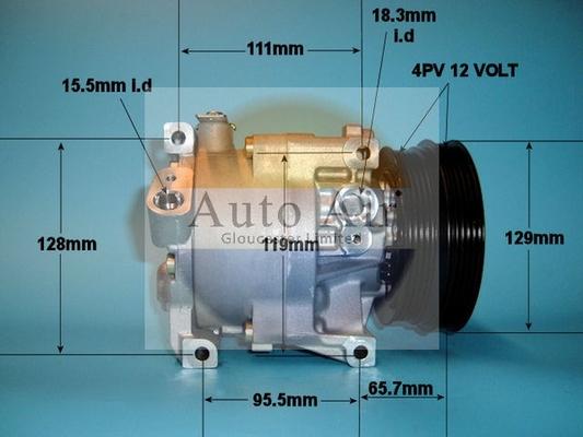 Auto Air Gloucester 14-1175 - Компрессор кондиционера autosila-amz.com