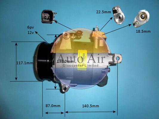 Auto Air Gloucester 14-1835 - Компрессор кондиционера autosila-amz.com