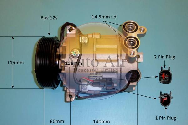 Auto Air Gloucester 14-1313p - Компрессор кондиционера autosila-amz.com