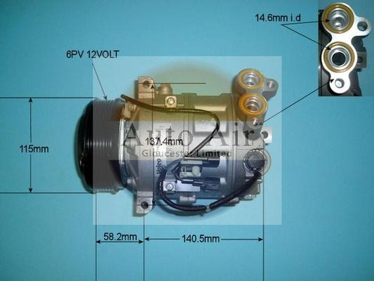 Auto Air Gloucester 14-1313 - Компрессор кондиционера autosila-amz.com