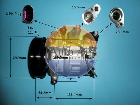 Auto Air Gloucester 14-1257P - Компрессор кондиционера autosila-amz.com