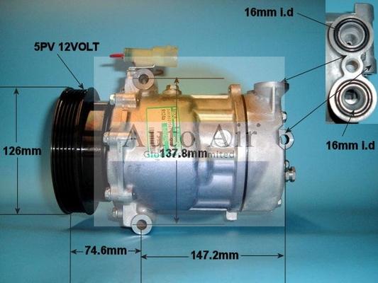 Auto Air Gloucester 14-1213 - Компрессор кондиционера autosila-amz.com