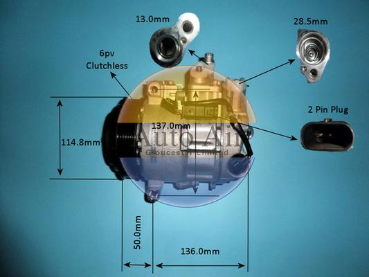 Auto Air Gloucester 14-1767P - Компрессор кондиционера autosila-amz.com