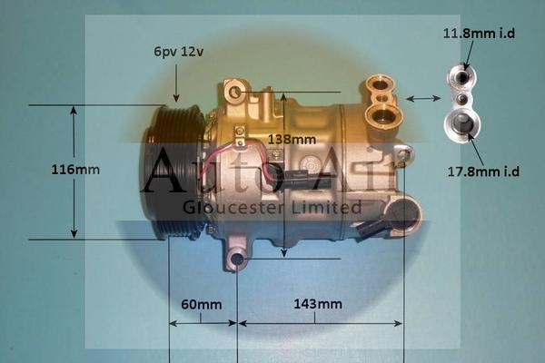 Auto Air Gloucester 14-1734 - Компрессор кондиционера autosila-amz.com