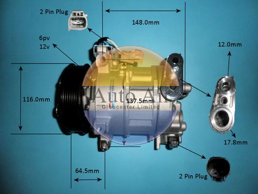 Auto Air Gloucester 14-8724P - Компрессор кондиционера autosila-amz.com