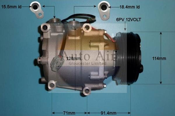 Auto Air Gloucester 14-3571P - Компрессор кондиционера autosila-amz.com