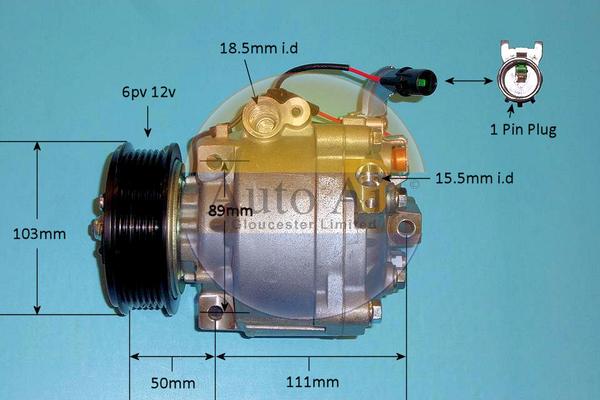 Auto Air Gloucester 14-2093P - Компрессор кондиционера autosila-amz.com