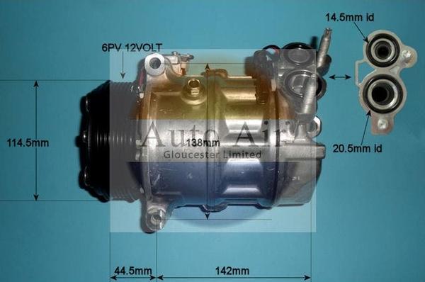 Auto Air Gloucester 14-2083P - Компрессор кондиционера autosila-amz.com