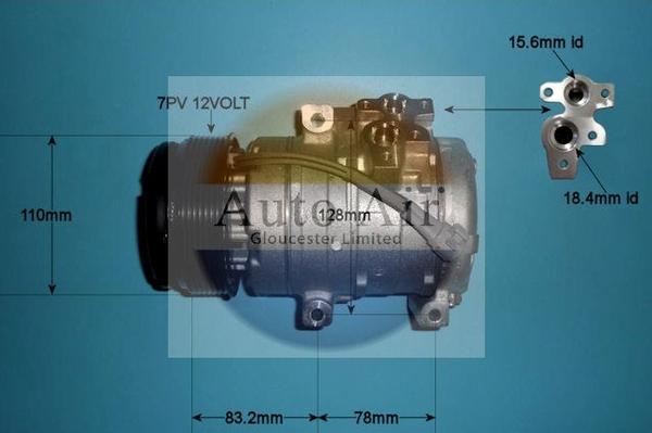 Auto Air Gloucester 14-2077 - Компрессор кондиционера autosila-amz.com