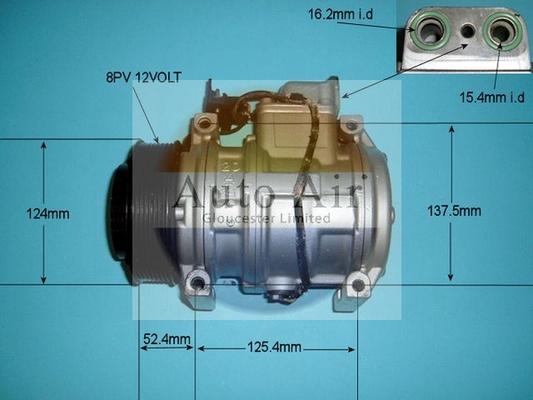 Auto Air Gloucester 14-7490R - Компрессор кондиционера autosila-amz.com