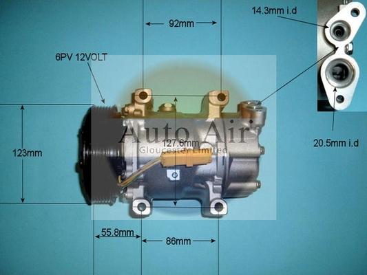 Auto Air Gloucester 14-7482P - Компрессор кондиционера autosila-amz.com