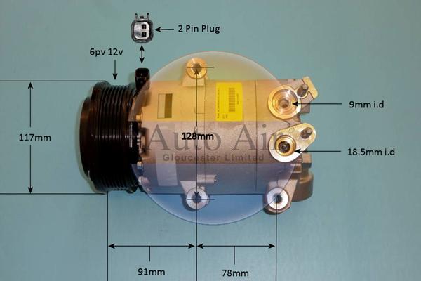 Auto Air Gloucester 14-7008 - Компрессор кондиционера autosila-amz.com