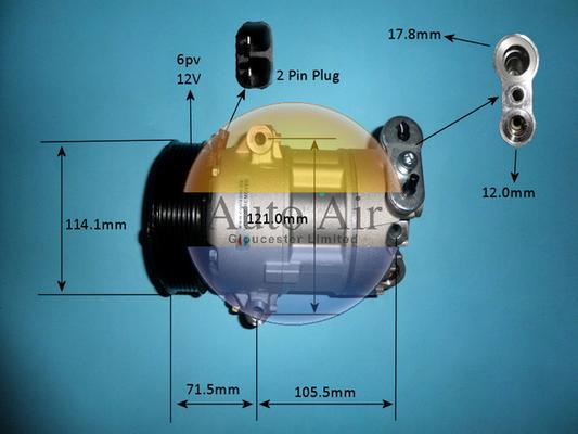 Auto Air Gloucester 14-7134P - Компрессор кондиционера autosila-amz.com