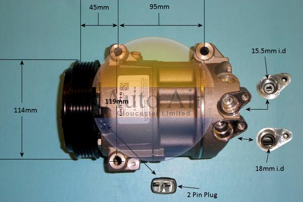 Auto Air Gloucester 14-7135 - Компрессор кондиционера autosila-amz.com